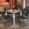 Regency Square Kahlo Breakroom Table W/ 4 Zeng Stack Chairs, 30 in W, 30 in L, Noble Oak TPL3030NOCM44BK - alternate 5