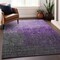 Homeroots 3' X 5' Purple And Dark Gray Ombre Washable Indoor Outdoor Area Rug 602893 - alternate 5