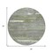 Homeroots 8' Olive Green Ivory And Blue Round Striped Washable Indoor Outdoor Area Rug 616672 - alternate 5