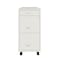 Space Solutions 14.25 in W 3 Drawer Mobile Vertical File Cabinet, Pearl White 24418 - alternate 3