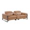 Homeroots 90in Chestnut and Black Italian Leather Power Reclining Loveseat With Storage 720564 - alternate 5