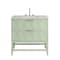 James Martin Vanities Emmeline 36'' Single Vanity, Pistachio w/ 3 CM Victorian Silver Top D100-V36-PST-3VSL - alternate 1