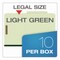 Pendaflex Pressboard Top Tab Folders, 2/5-Cut Tab, Exp 2.5", 2 Dividers, 6 Fasteners, Legal, Light Green, 10PK 17176EE - alternate 5