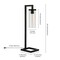 Homeroots 26" Black Metal Arched Table Lamp With Clear Seeded Cylinder Shade 524450 - alternate 4