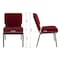Flash Furniture 21"W Stacking Church Chair in Burgundy Fabric, 4PK 4-FD-CH0221-4-GV-3169-GG - alternate 4