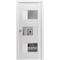 Vdomdoors Solid French Door Opaque Glass Sete 6999 White Silk with Mirror Single Regular Panel Frame Handle SETE6999ID-WS-2896 - alternate 1