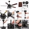 Jonathan Y Max 52" 3-Light Farmhouse Industrial Iron/Wood Mobile-App/Remote-Controlled LED Ceiling Fan, Nickel/W JYL9721C - alternate 6
