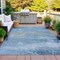 Homeroots 8' X 10' Sky Blue And Gray Abstract Washable Indoor Outdoor Area Rug 630852 - alternate 5