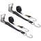 Mytee Products 2PK 1inx10ft Stainless Steel Ratchet Straps w/S-Hooks for Saltwater - 765 lbs BS, 2PK RS110SH-BLK-SSx2 - alternate 1