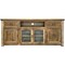 Homeroots 80" Brown Solid Wood Cabinet Enclosed Storage Distressed TV Stand 528700 - alternate 4