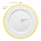 Smarty Had A Party 13 White with Gold Rim Round Disposable Plastic Charger Plates 60 Plates, 60PK 2710WHG-CASE - alternate 7