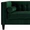 Homeroots 83" Green Velvet Wood Sofa With Toss Pillows 543950 - alternate 6