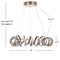 Jonathan Y Cursive 24" Adjustable Spiral Integrated LED Metal Chandelier Ceiling Light, Coffee JYL7208A - alternate 5