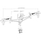 Amer Networks 29 in. Triple Head Monitor Mount with Articulating Arms HYDRA3 - alternate 4