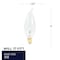 Bulbrite 25w CA10 Clear Dimmable (E12) Candelabra Screw Base Warm Wht Lght Incandescent Lght Bulb, 2700K, 50PK 861187 - alternate 3