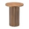 Homeroots 22" Brown Steel Round Pedestal End Table 632664 - alternate 3