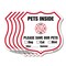 Signmission Pets Inside Shield Sign Alert Please Sav, 12 inch X 12 inch, Aluminum Metal Sign, 5PK SHI-A-5Pack-12-429 - alternate 1