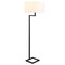 Homeroots 64" Black Floor Lamp With White Frosted Glass Rectangular Shade 523441 - alternate 6