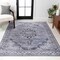 Jonathan Y Wincer Chenille Cottage Medallion Non-Slip Machine-Washable Navy/Gray/Black 3 ft. x 5 ft. Area Rug WSH202A-3 - alternate 3