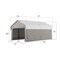 Sunjoy 20 ft. x 12 ft. Rockland Carport with Fabric Enclosure A110000600 - alternate 2