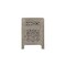 Homeroots 30" Gray Solid Wood Distressed Carved Floral One Drawer Nightstand 569581 - alternate 1