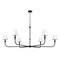 Z-Lite Tova Matte Black 6 Light Chandelier 3049-62MB - alternate 4
