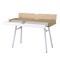 Homeroots 45" Oak and White Wood and Stainless Steel Computer Desk 723726 - alternate 4
