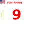 Aacc Self-Adhesive Vinyl Number: 9, Size: 7 cm. Color: Red Font: Anders, 8PK AACC-Anders-N9-Red-M7x8 - alternate 1