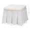 Bali & Pari Palm Bohemian White Scallop Rattan Ottoman 255-14100-ZORO - alternate 6