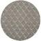 Homeroots 8' Charcoal Round Floral Indoor Outdoor Area Rug 527643 - alternate 5