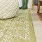 Jonathan Y Tela Bohemian Textured Weave Floral Green/Cream 2 ft. x 8 ft. Indoor/Outdoor Runner Rug SMB100D-28 - alternate 4