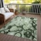 Homeroots 9' X 12' Artichoke Green And Emerald Abstract Washable Indoor Outdoor Area Rug 577155 - alternate 2