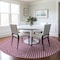 Homeroots 8' Blush And Ivory Round Geometric Washable Indoor Outdoor Area Rug 612114 - alternate 6
