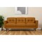Homeroots 83" Orange Leather Sofa With Black Legs 491283 - alternate 3