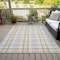 Homeroots 5' X 8' Yellow And Gray Plaid Washable Indoor Outdoor Area Rug 601375 - alternate 3