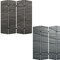 Homeroots 84" Gray Canvas Folding Four Panel Screen Room Divider 274662 - alternate 5