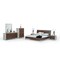 Homeroots Modern Dark Walnut and Concrete Nightstand with Two Drawers 473011 - alternate 3