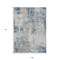 Homeroots 9' X 12' Denim Blue And Sky Blue Abstract Washable Indoor Outdoor Area Rug 587870 - alternate 5