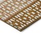 Homeroots 8' Orange Beige And Ivory Round Geometric Washable Indoor Outdoor Area Rug 613863 - alternate 5