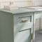 Martha Stewart 22.75 in H, 54 in W X Engineered Wood, Steel, Sage Frame/Polished Brass Hardware ZG-ZP-09-SG-GLD-MS - alternate 4