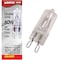 Satco 60W 120V Clear Double Loop Base T4 Halogen Special Purpose Light Bulb S4648 - alternate 1