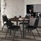 Regency Round Kee Breakroom Table W/ 4 Restaurant Stack Chairs, 36 in W, 36 in L, Neo Walnut TB36RNDNWBPBK29BK - alternate 4