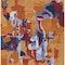 Homeroots 9' X 12' Copper Gray And Burgundy Abstract Washable Indoor Outdoor Area Rug 599554 - alternate 3