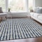 Homeroots 5' X 8' Navy Blue And Ivory Geometric Washable Indoor Outdoor Area Rug 583277 - alternate 6