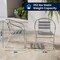 Flash Furniture Square Table Set, Aluminum, Plastic, Stainless Steel, Grey TLH-ALUM-24SQ-017BCHR4-GG - alternate 6