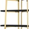 Homeroots 69" Black Stainless Steel and Wood Four Tier Etagere Bookcase 544730 - alternate 3