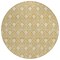 Homeroots 8' Gold And Ivory Round Geometric Washable Indoor Outdoor Area Rug 596029 - alternate 4