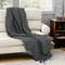Homeroots 50" X 60" Gray Cotton Knitted Striped Throw Blanket with Tassels 518782 - alternate 3