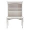 Homeroots 47" White Solid Wood Computer Desk With Hutch With Two Drawers 397849 - alternate 1