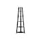 Homeroots 71" Black Wood Five Tier Corner Bookcase 332855 - alternate 1